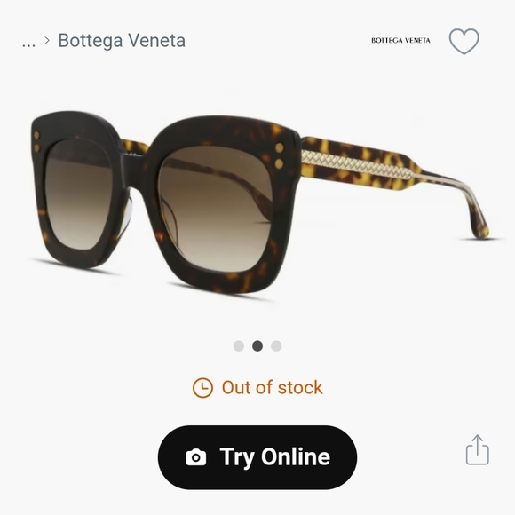 Bottega Veneta Oversized Square Tortoise Sunglasses New With Case And Cloth - Picture 12 of 15
